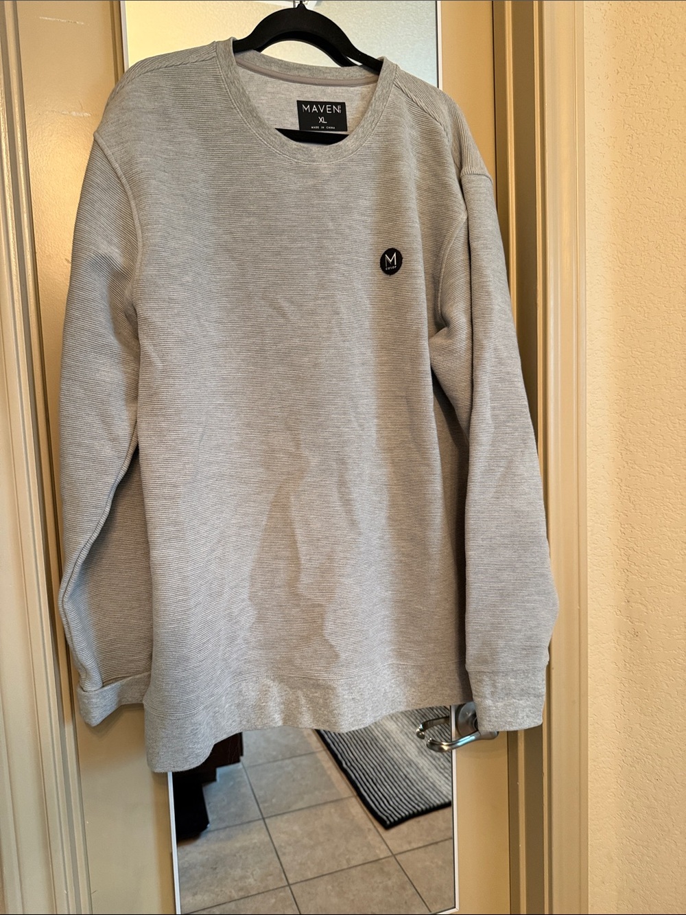 Maven West Men's Light Gray Crewneck Sweatshirt